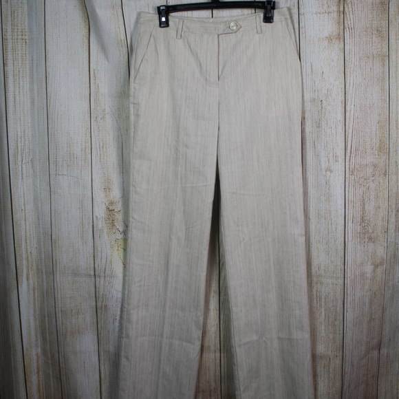 St. John Collection Slacks Pants Beige Silver - Picture 1 of 7